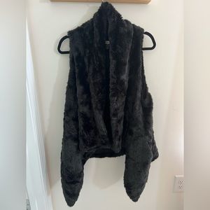DKNY Faux Black Mink Vest